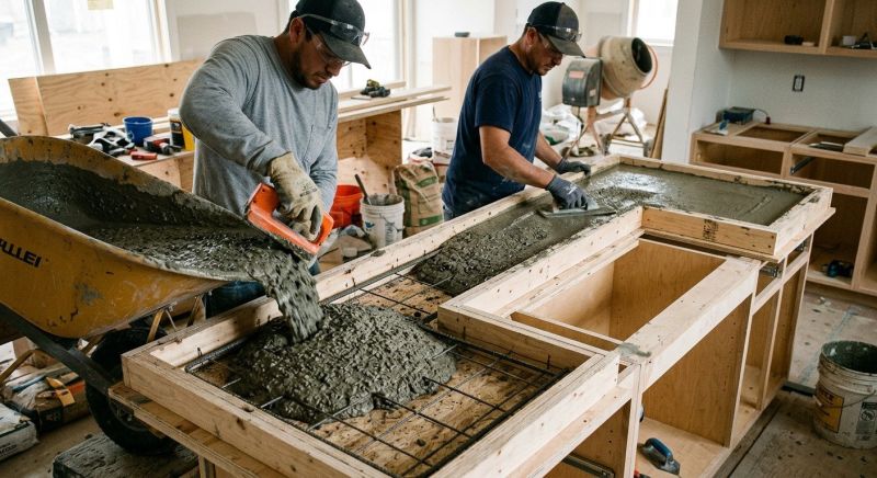 Poured Countertop Installation in Marin County, CA